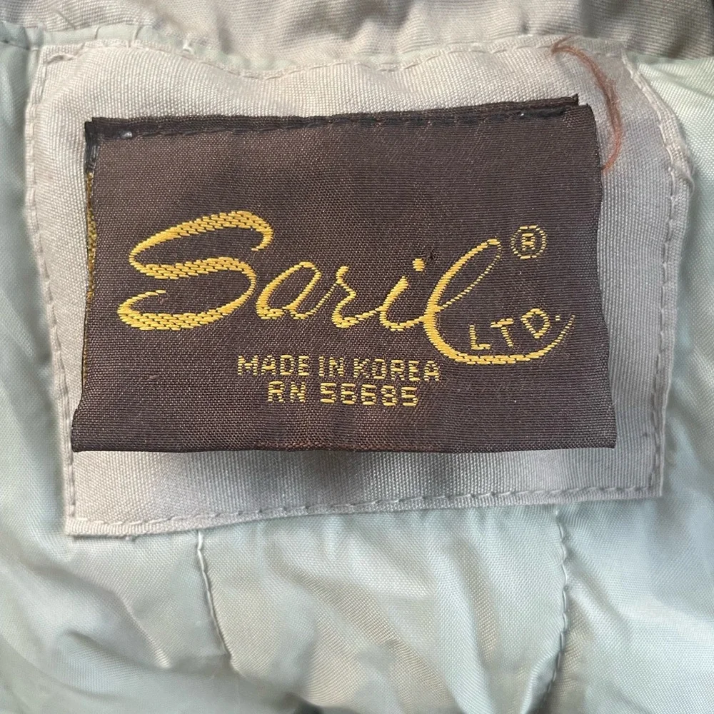 Saril Ltd Vintage Womens Corduroy‎ Trimmed Hooded Parka Jacket in Tan Size 8